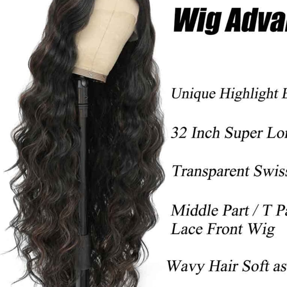 Dark Brown with Highlites LaceFront Wig 32-34 inches!! - Thumbnail 4