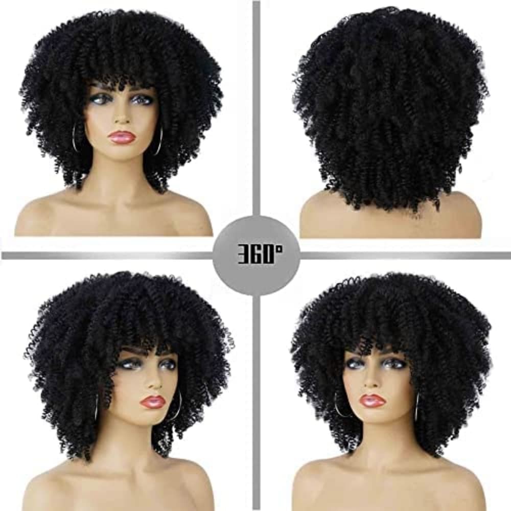 Big Black Curly Beauty Full Wig - Thumbnail 3