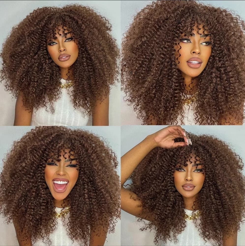 Brown Curly Beauty Full Wig