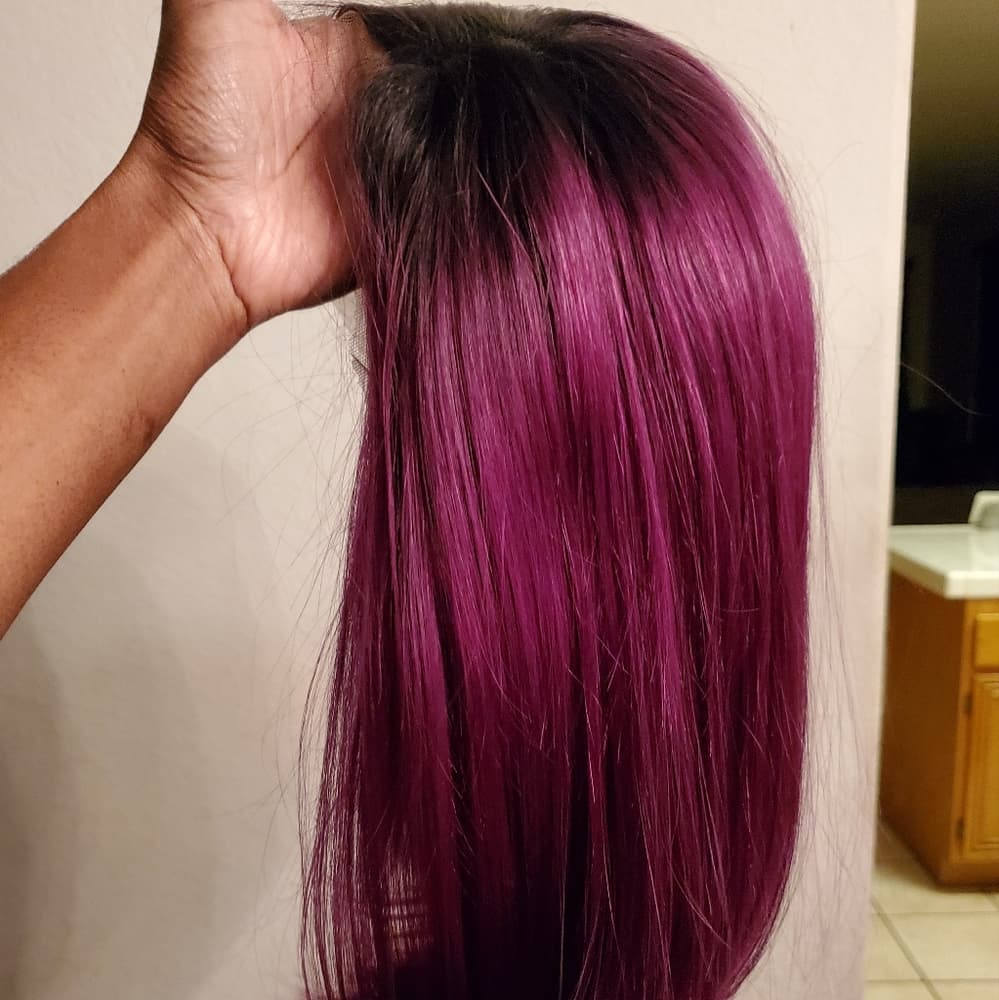 Ombre Purple LaceFront Wig 10-14 inches!! - Thumbnail 2