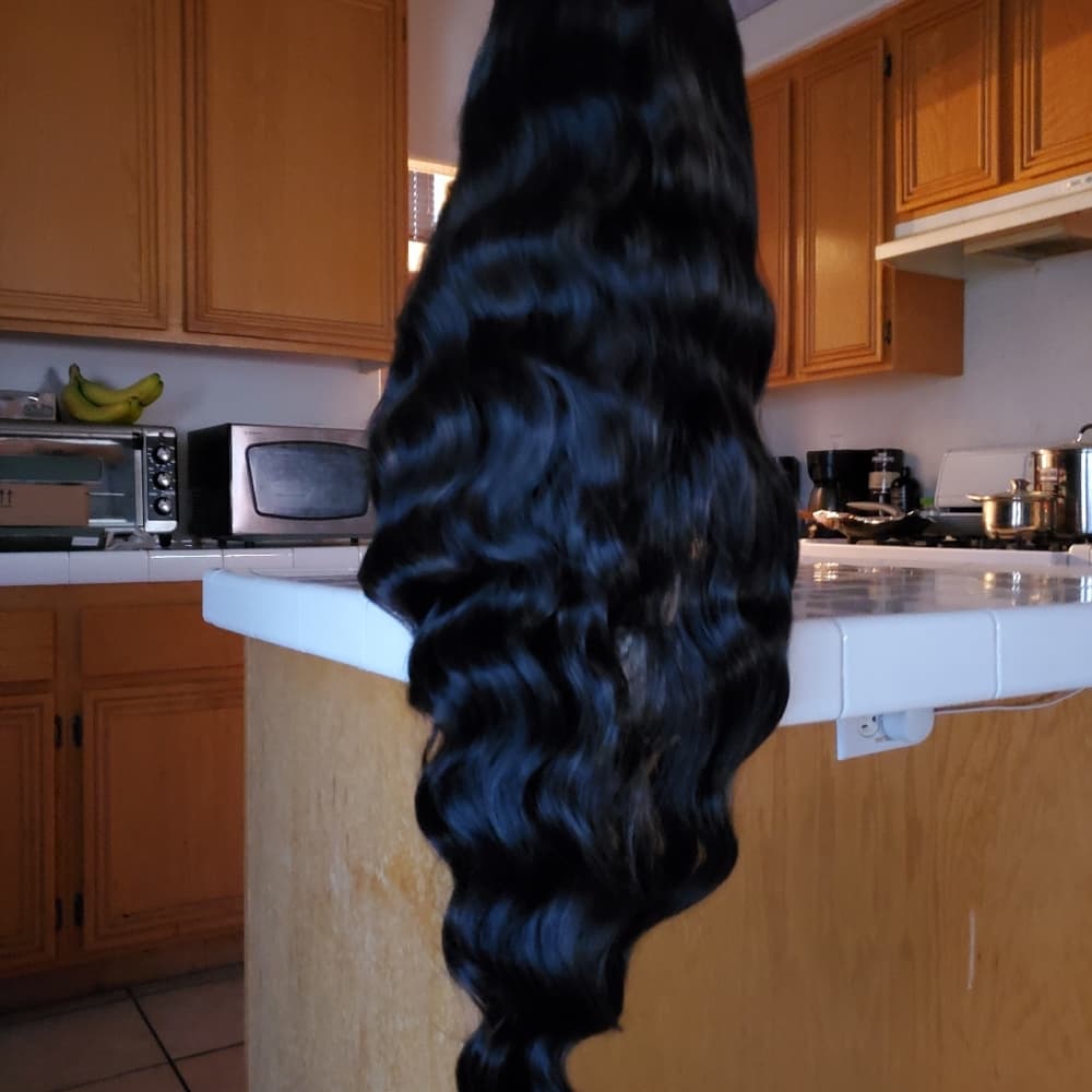 COPY - Black LaceFront Wig 32-34 inches!! #1b - Thumbnail 5