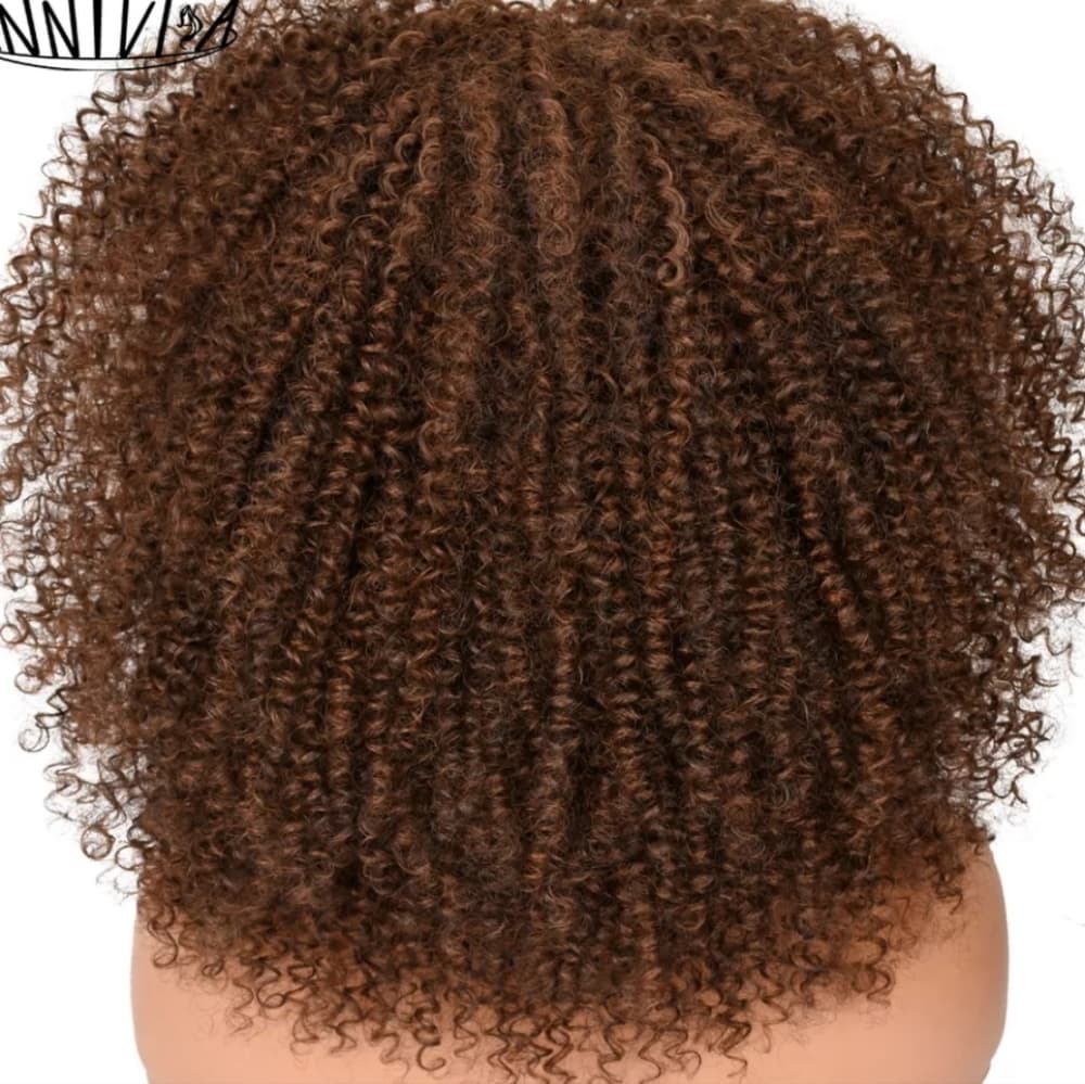 Brown Curly Beauty Full Wig - Thumbnail 3