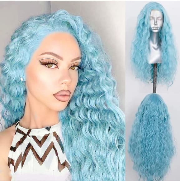 Light Blue Beauty Lace Front Wig - Thumbnail 2
