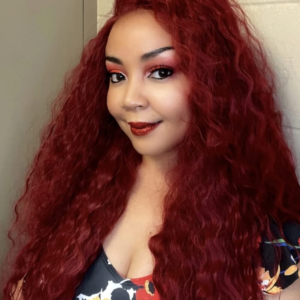Dark Red Burgundy Beauty Lace Front Wig - Thumbnail 7