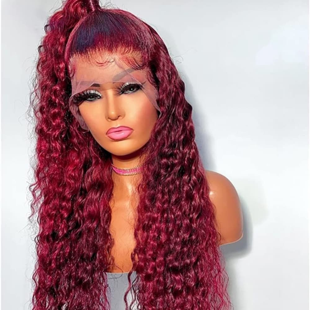 Dark Red Burgundy Beauty Lace Front Wig - Thumbnail 2