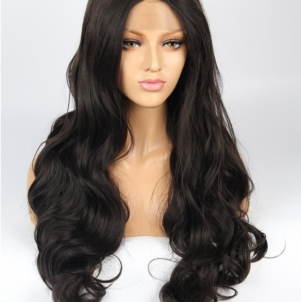 Dark Brown Beauty Lace Front Wig - Thumbnail 5