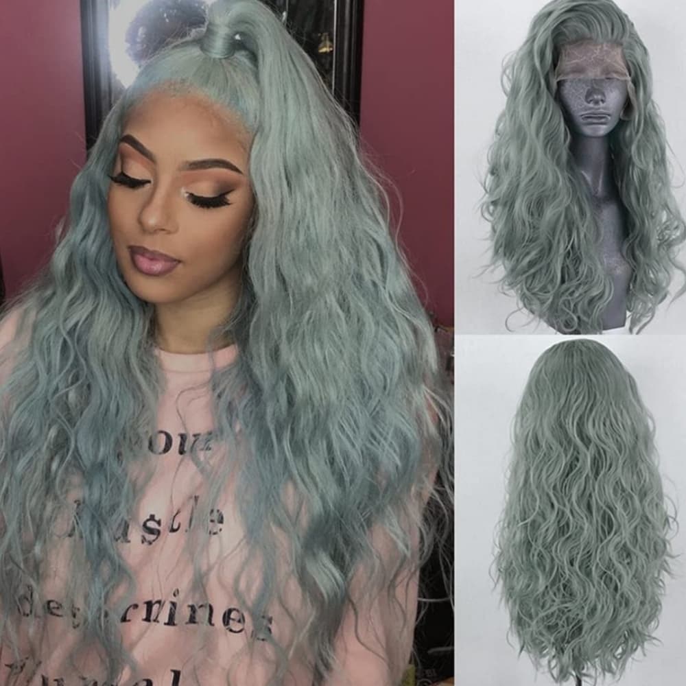Ash Green Beauty Lace Front Wig