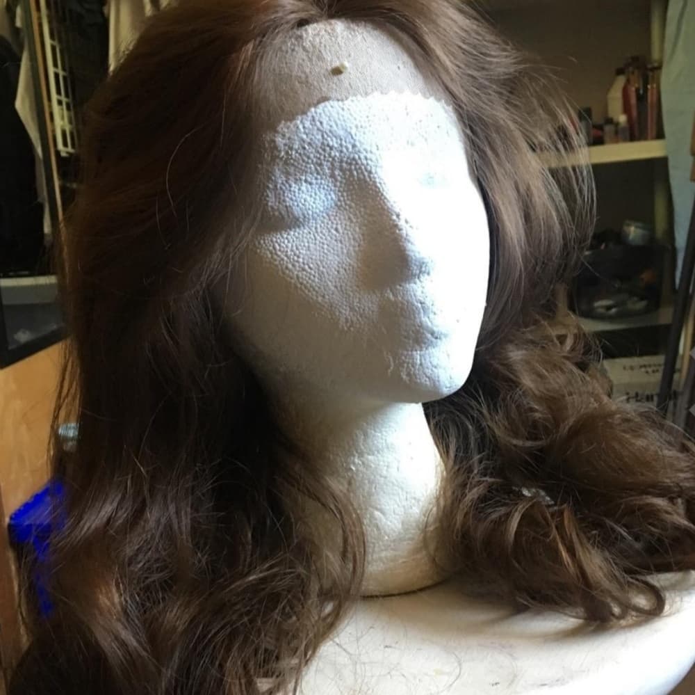 Chocolate Brown Wavy Lace Front Wig 16-18 inches!! - Thumbnail 5