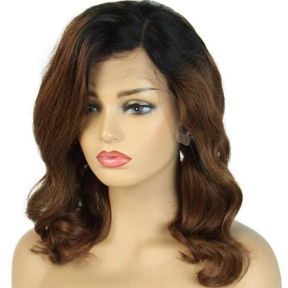 Preplucked Beautiful Ombre Remy Lace Front Wig - Thumbnail 4
