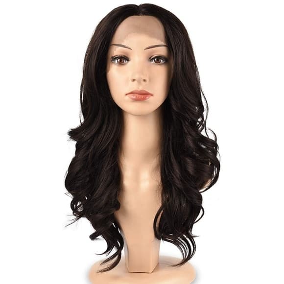 Chocolate Brown Wavy Lace Front Wig 16-18 inches!! - Thumbnail 7
