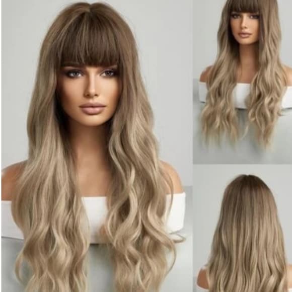 Ombre Blonde Beauty Waves Full Wig - Thumbnail 2