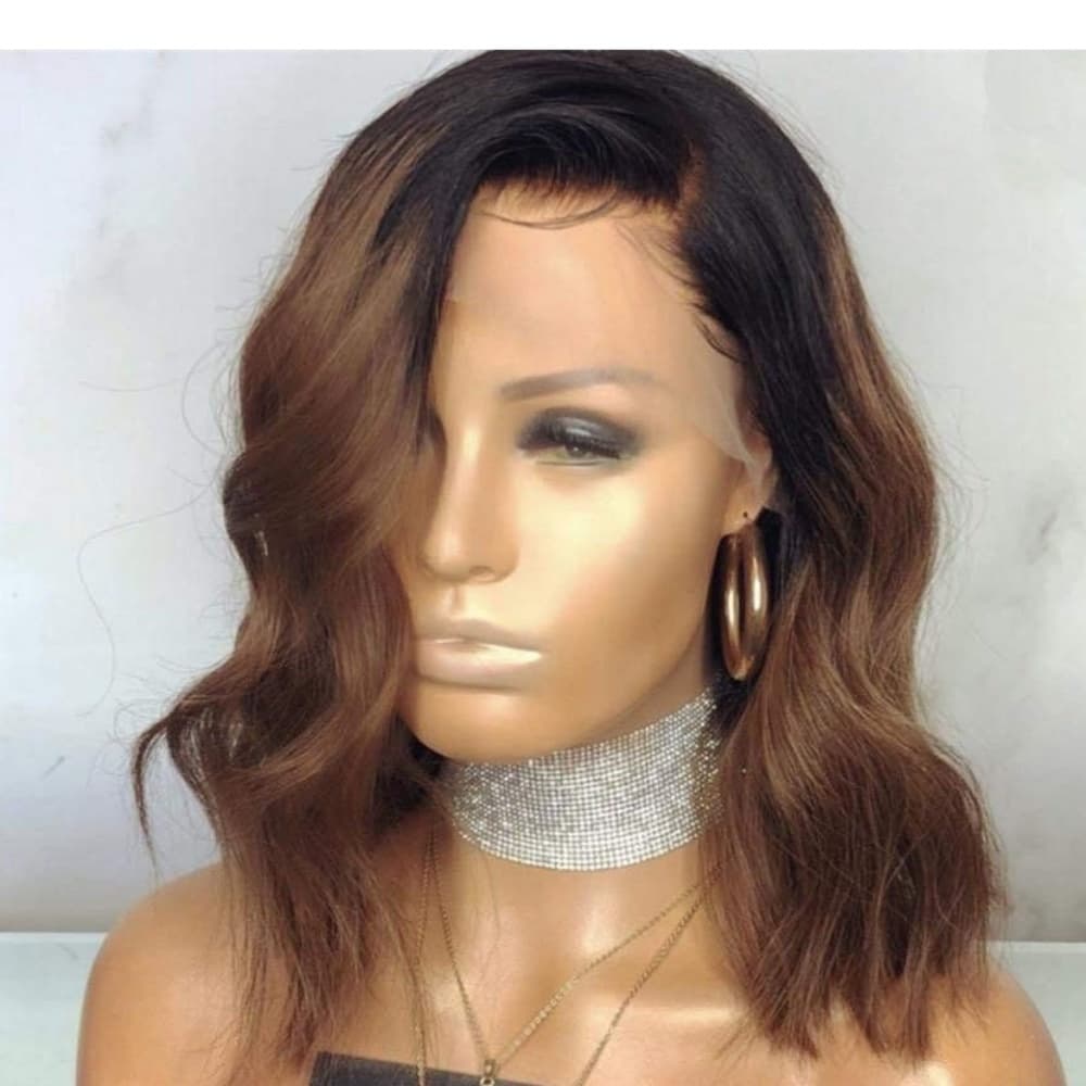 Preplucked Beautiful Ombre Remy Lace Front Wig - Thumbnail 2