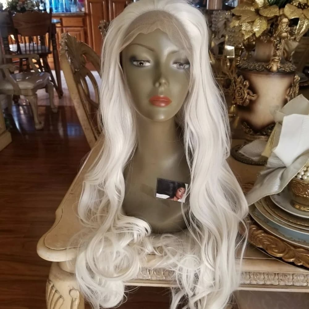 Blonde Wavy Lace Front Wig - Thumbnail 4