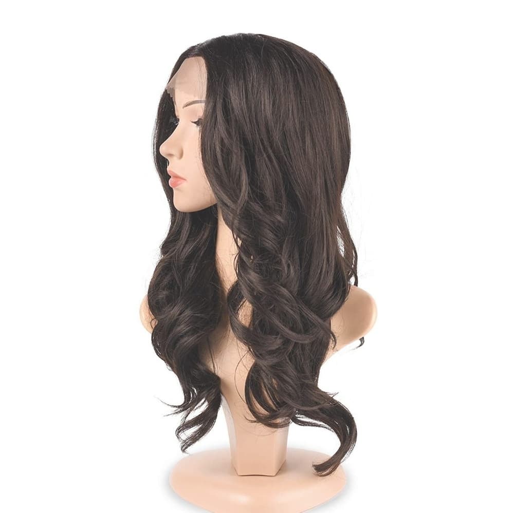 Chocolate Brown Wavy Lace Front Wig 16-18 inches!! - Thumbnail 3