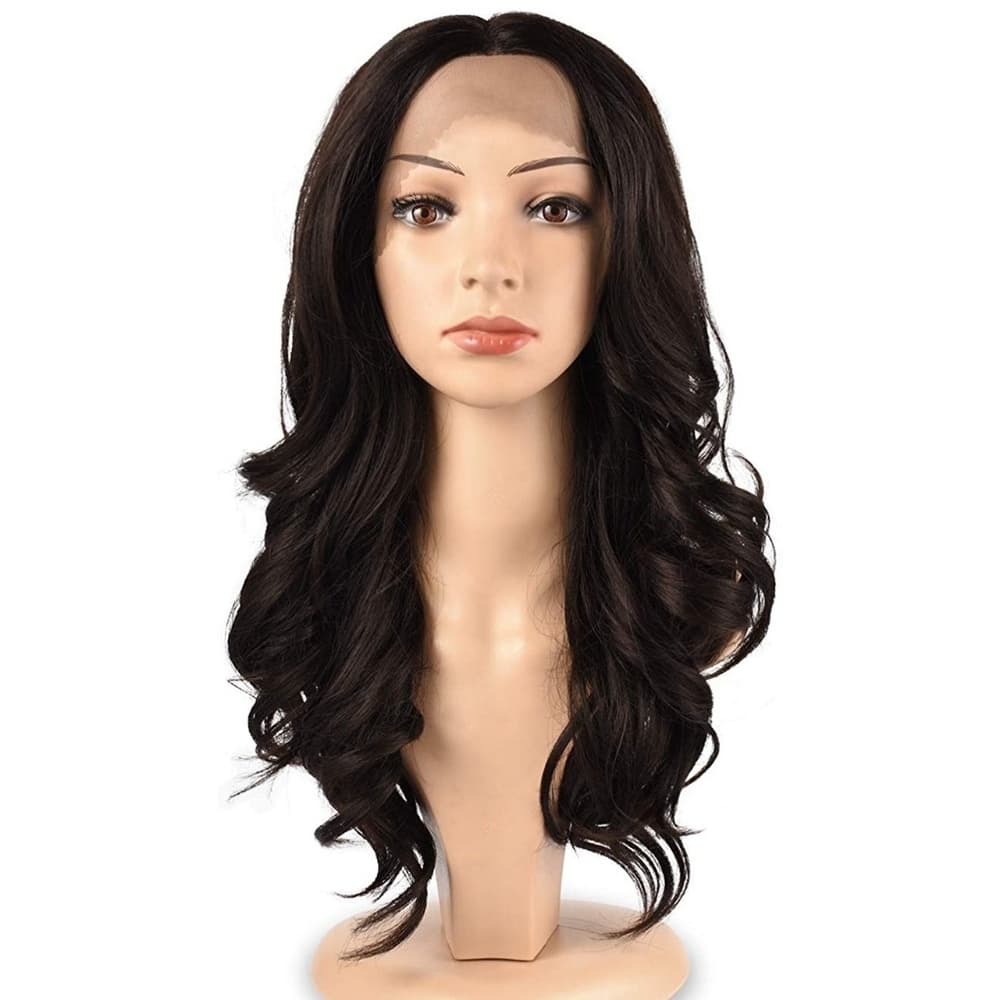 Chocolate Brown Wavy Lace Front Wig 16-18 inches!! - Thumbnail 6