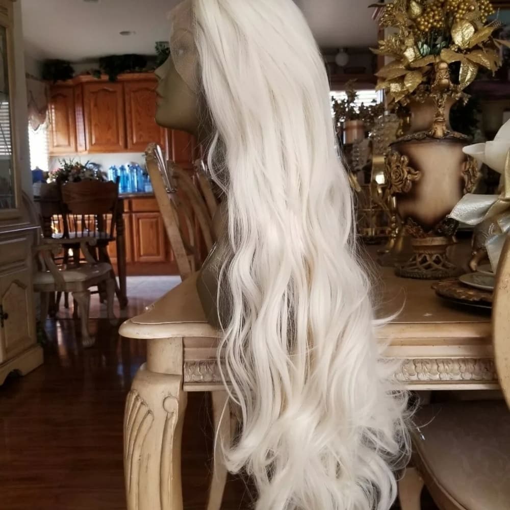 Blonde Wavy Lace Front Wig - Thumbnail 2