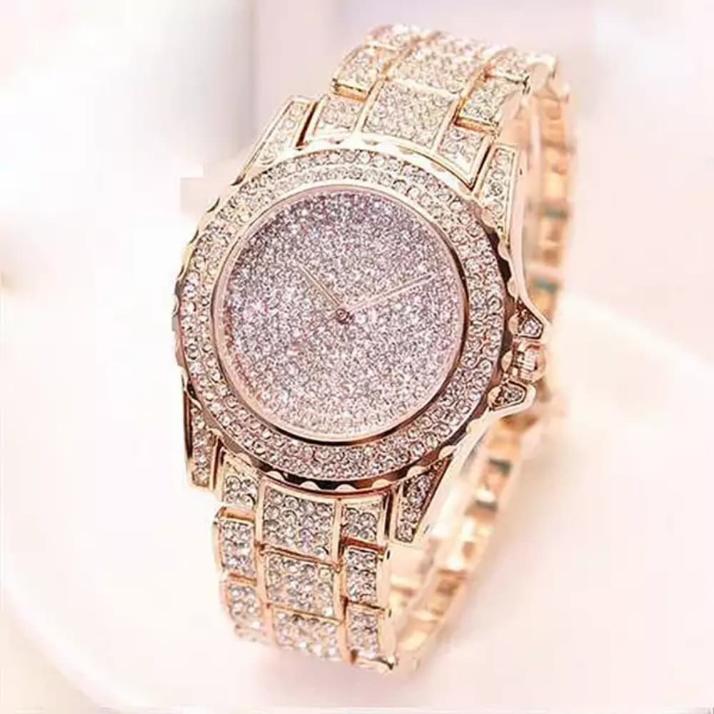 Men iced out gold full diamond bling bling watch - Thumbnail 8