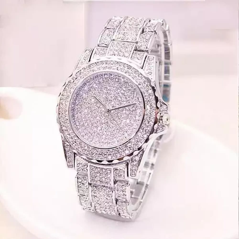 Men iced out gold full diamond bling bling watch - Thumbnail 5