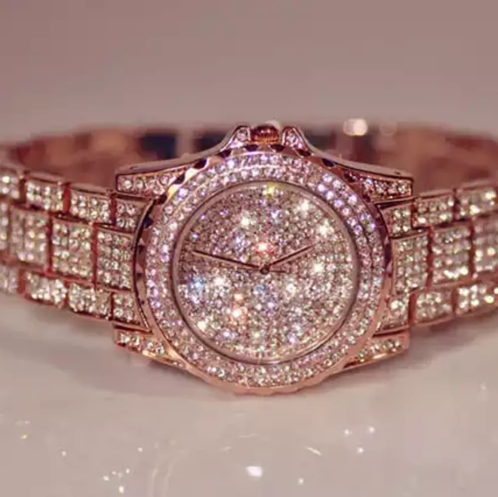 Men iced out gold full diamond bling bling watch - Thumbnail 7