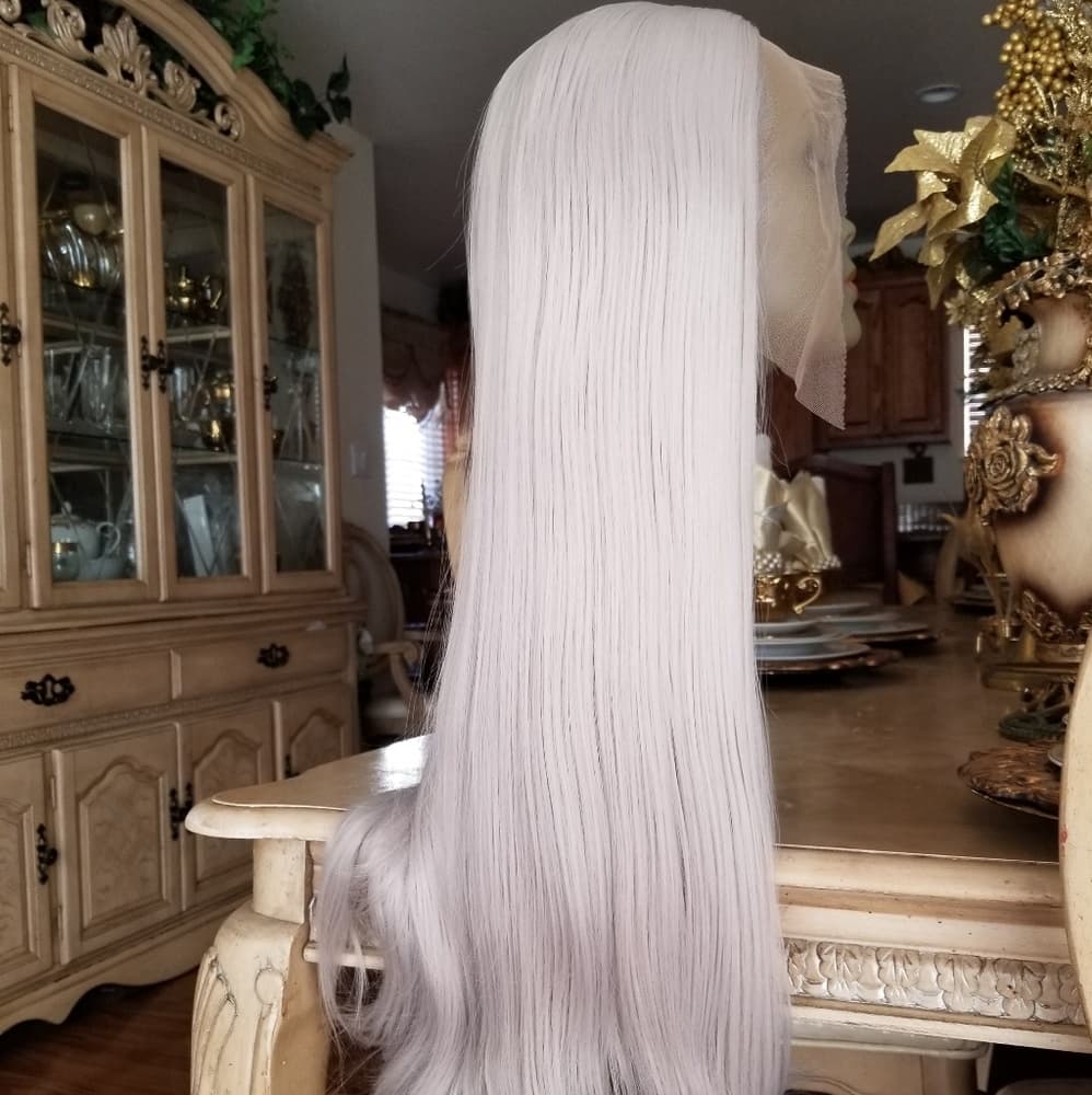 Ash Blonde White Lace Front Wig 22-24 inches!! - Thumbnail 3