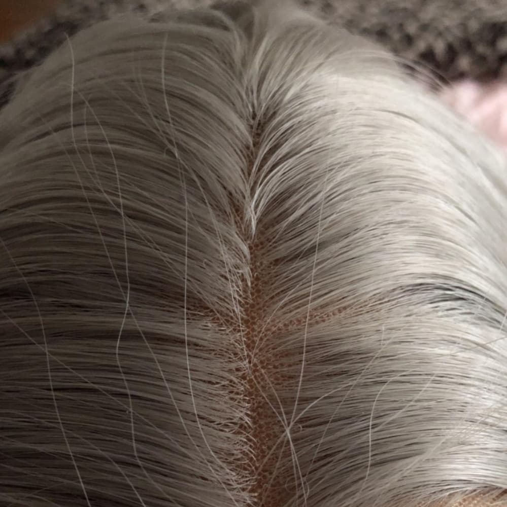 Gray Ash Blonde Lace Front Wig - Thumbnail 3