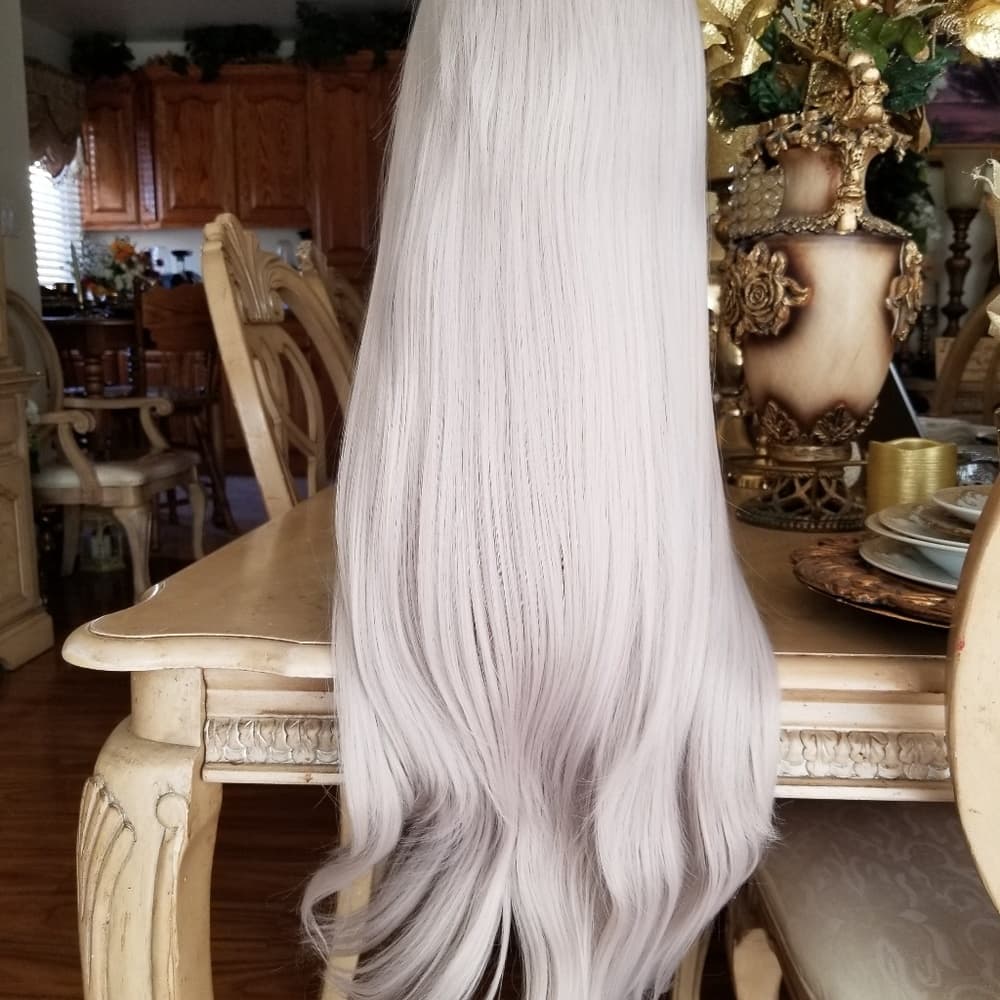 Ash Blonde White Lace Front Wig 22-24 inches!! - Thumbnail 4