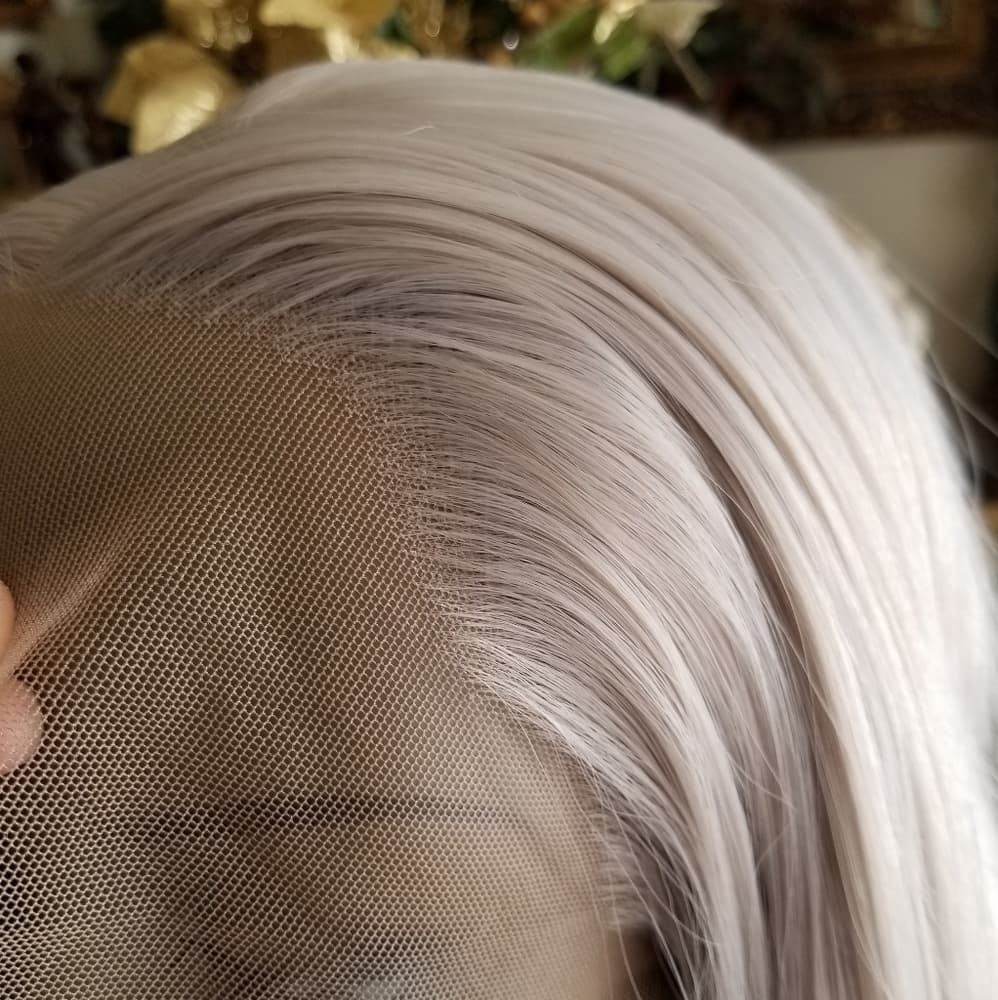 Ash Blonde White Lace Front Wig 22-24 inches!! - Thumbnail 7