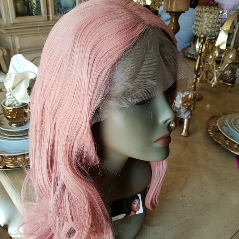Pink Peach Beauty Lace Front Wig - Thumbnail 5