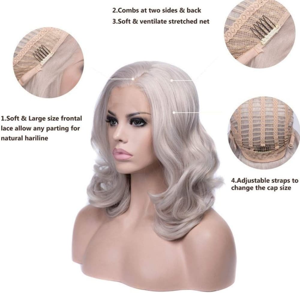 Gray Beauty Lace Front Wig - Thumbnail 4