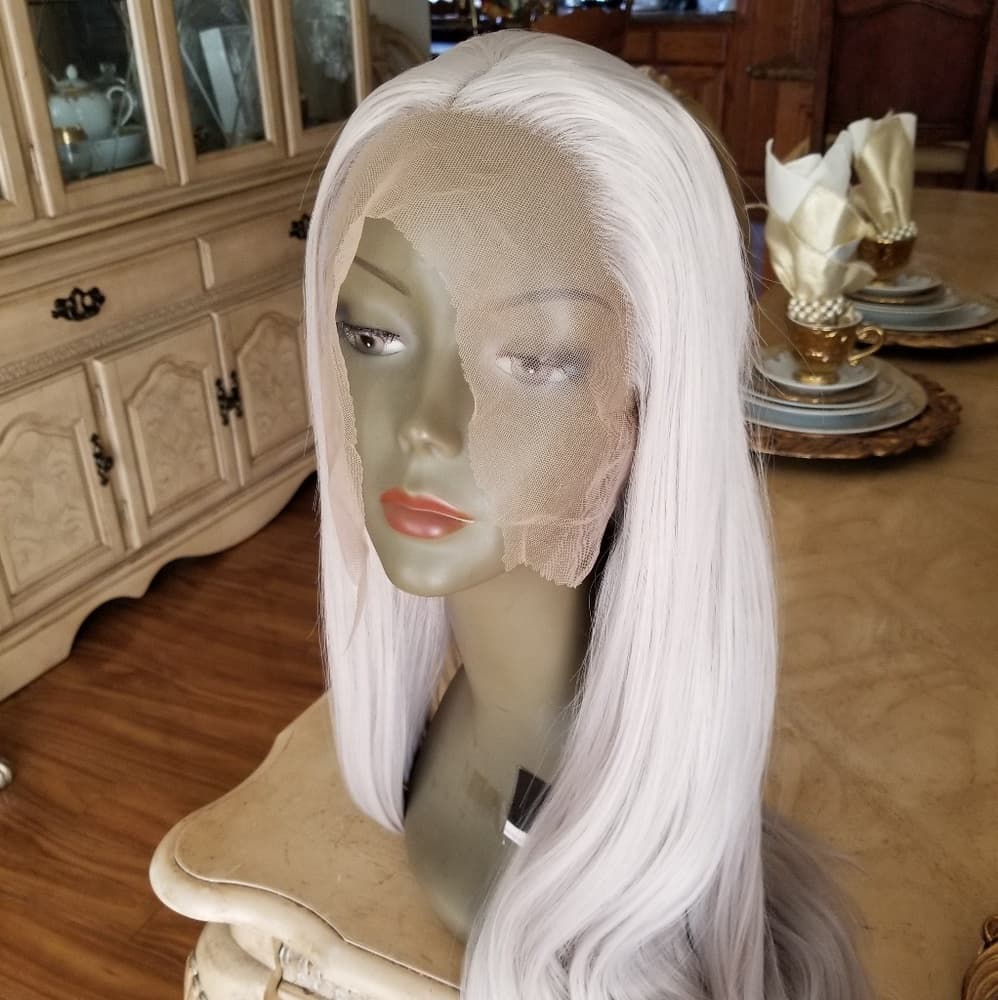 Ash Blonde White Lace Front Wig 22-24 inches!! - Thumbnail 6