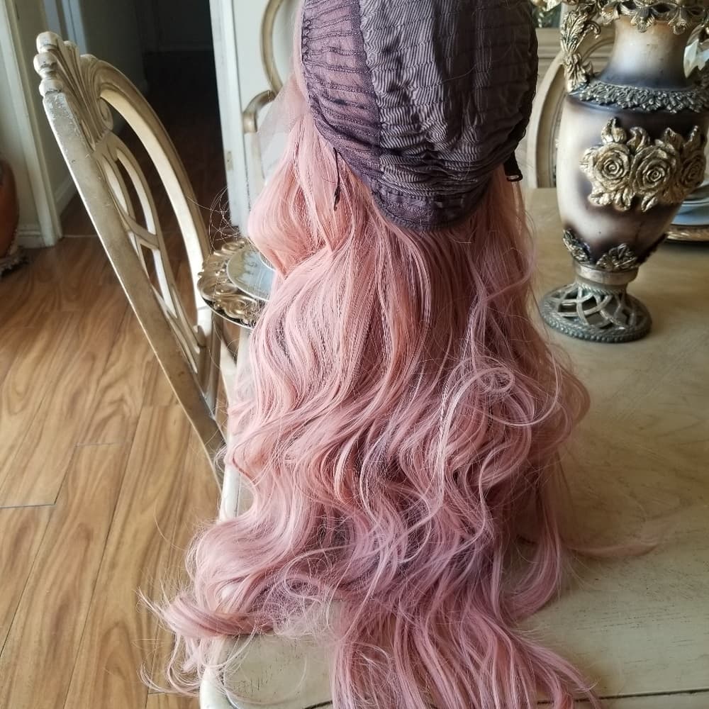 Pink Peach Beauty Lace Front Wig - Thumbnail 2