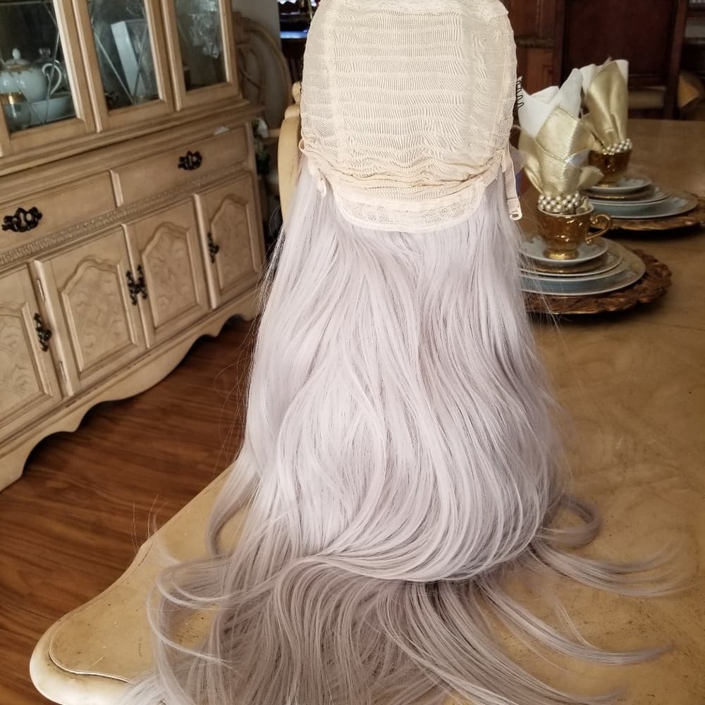 Ash Blonde White Lace Front Wig 22-24 inches!! - Thumbnail 5