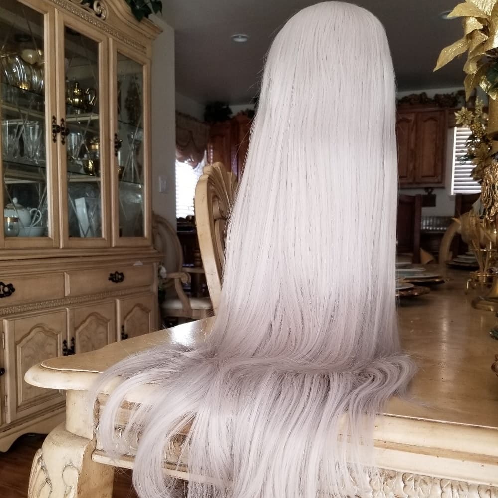 Ash Blonde White Lace Front Wig 22-24 inches!! - Thumbnail 2