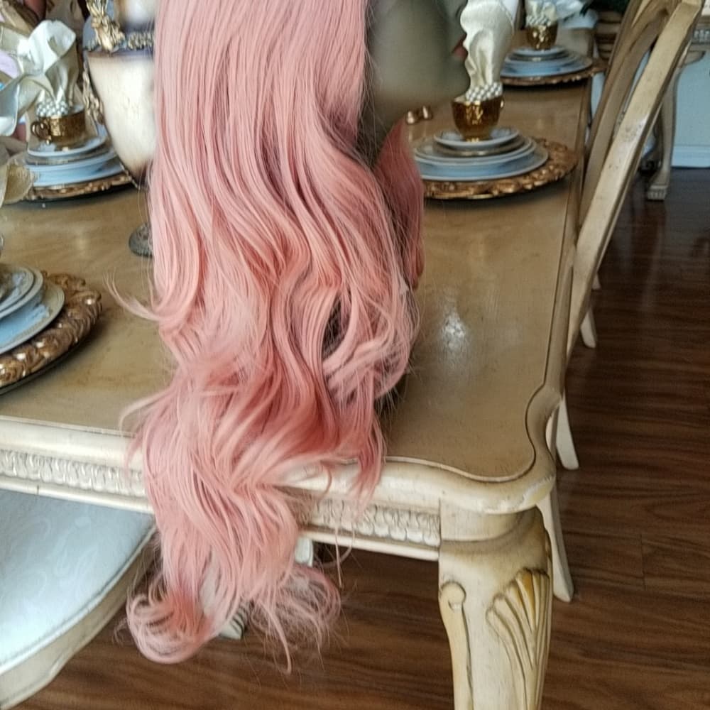 Pink Peach Beauty Lace Front Wig - Thumbnail 3