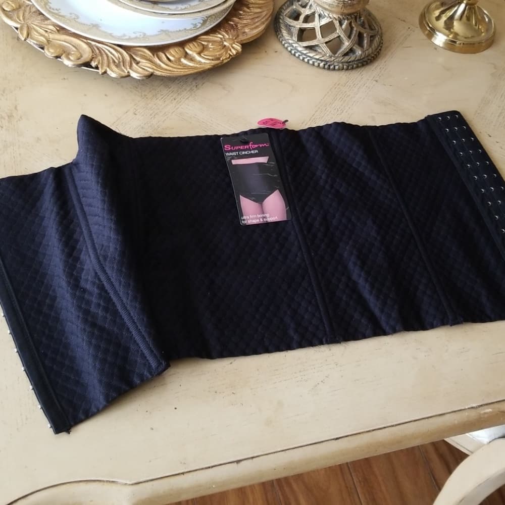 Black Steel Bone Waist trainer - Thumbnail 4