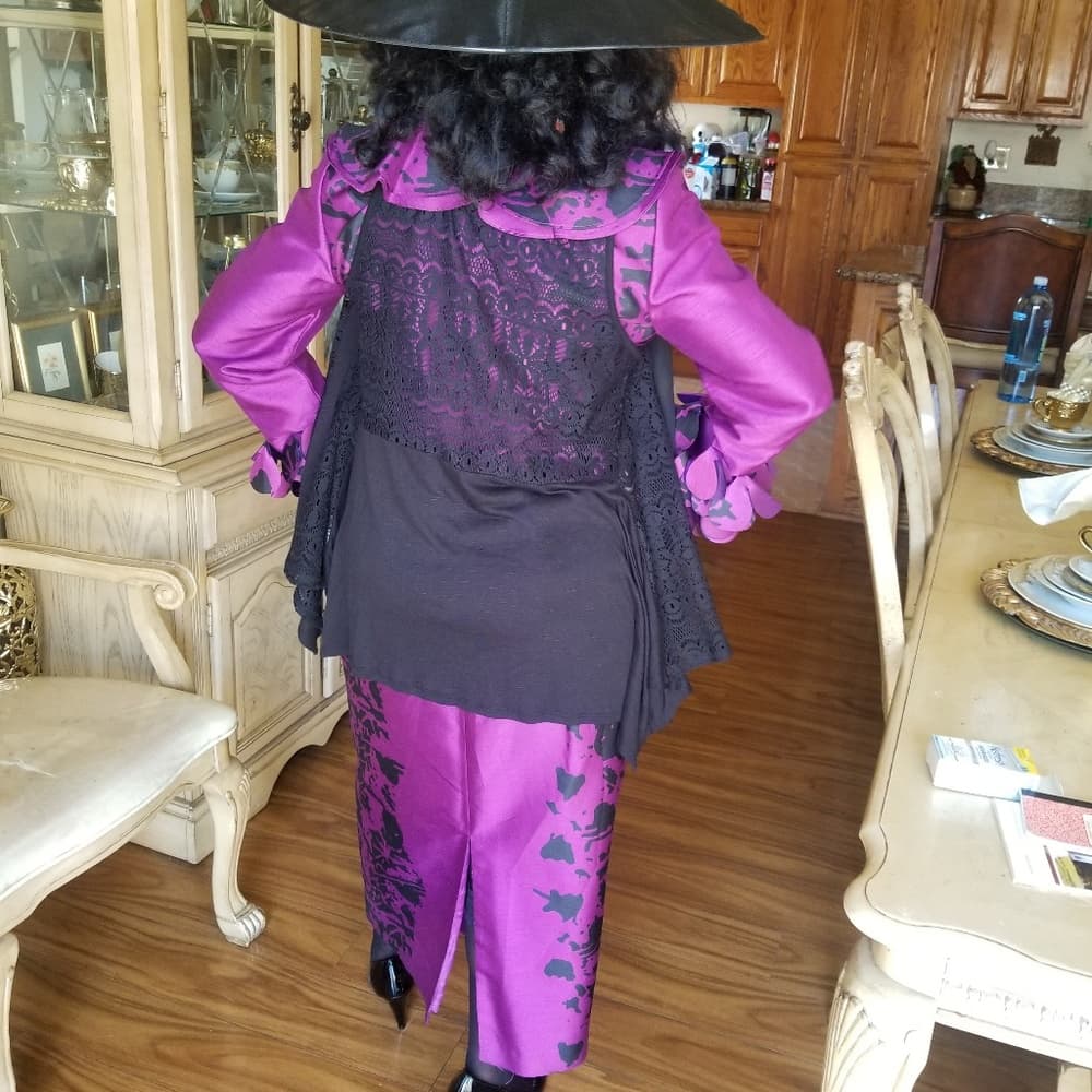 Purple Flower Beauty Dress Size 8 - Thumbnail 5