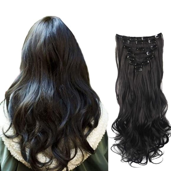Dark Brown Full Head clip in Extension - Thumbnail 2