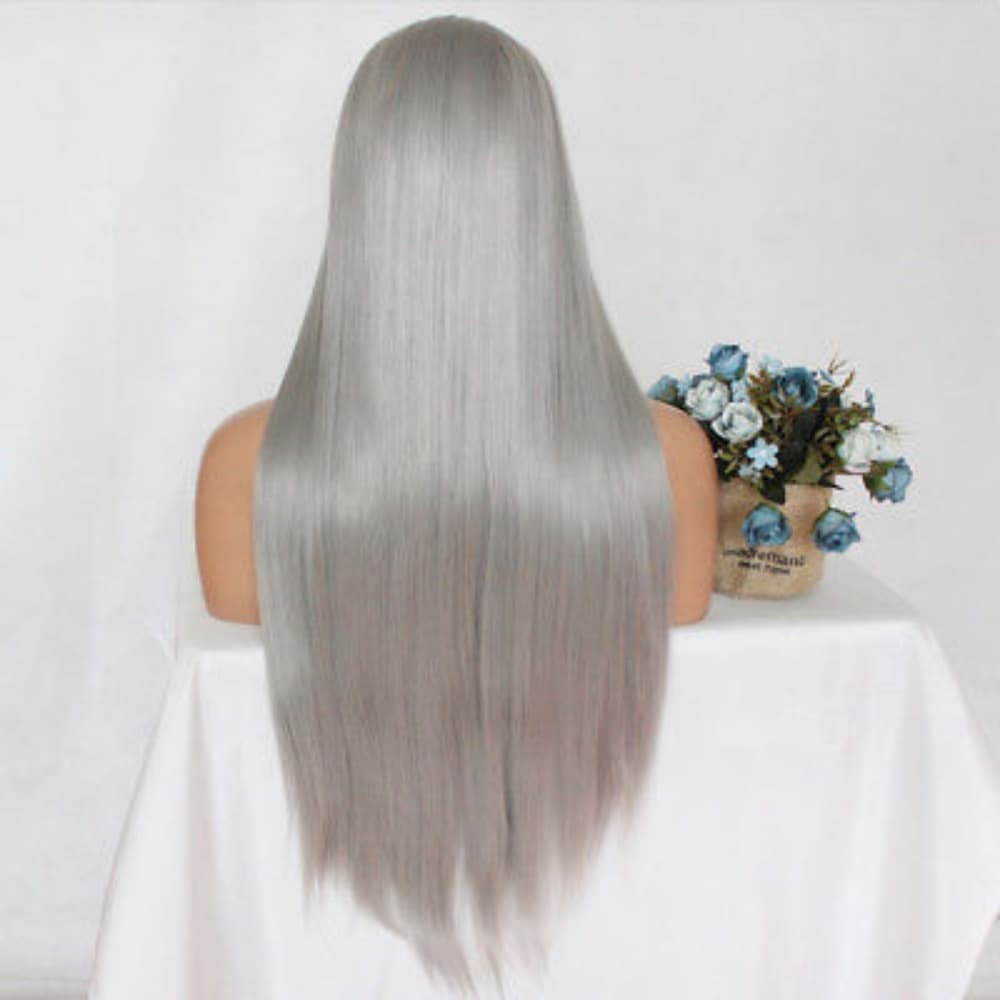 Silver Gray Beauty Lace Front Wig - Thumbnail 2