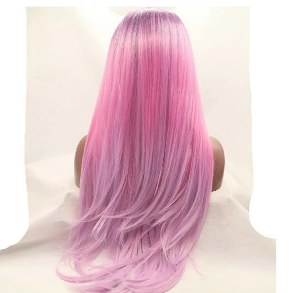 Purple Pink Ombre Lace Front Wig - Thumbnail 3