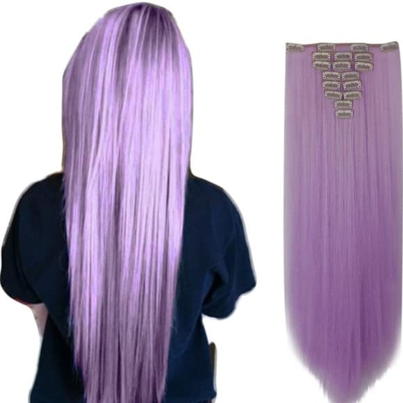 Lilac Full Head Clip In Extension - Thumbnail 2