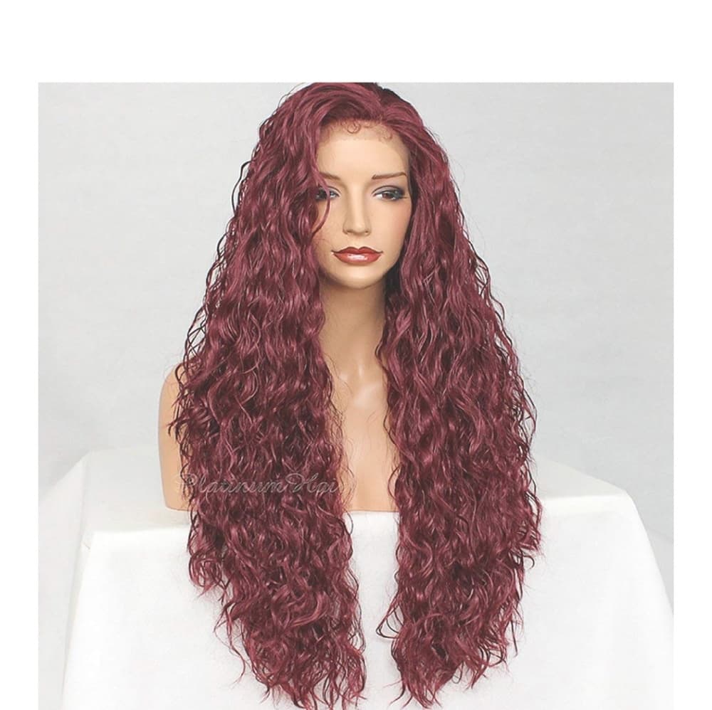 Red Water Wave Beauty Lace Front Wig 22-26 inches! - Thumbnail 2