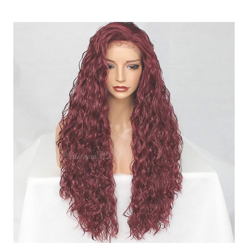 Red Water Wave Beauty Lace Front Wig 22-26 inches! - Thumbnail 4