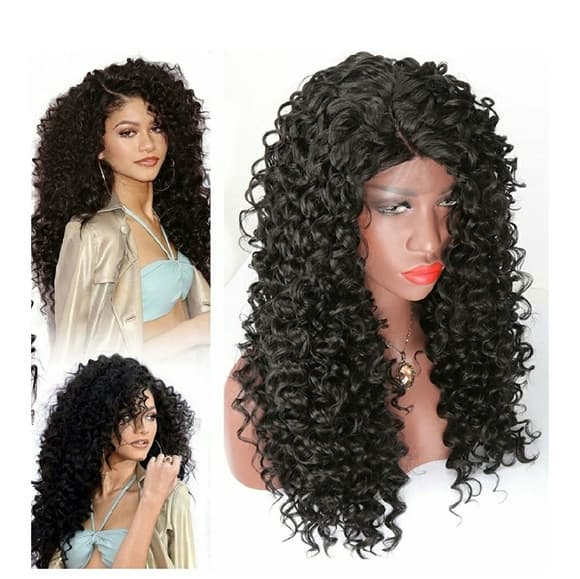 Curly Wavy Lacefront Wig 22-24inches - Thumbnail 6