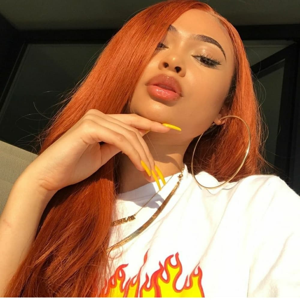 Orange Red Beauty LaceFront Wig 22-26 inches!! - Thumbnail 4