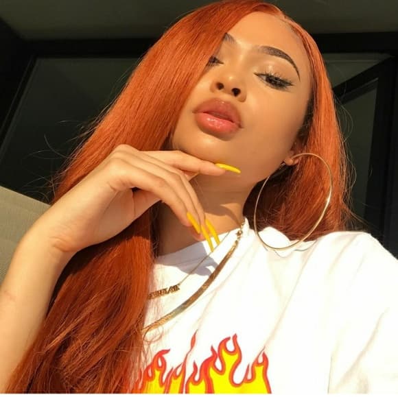 Orange Red Beauty LaceFront Wig 22-26 inches!! - Thumbnail 5