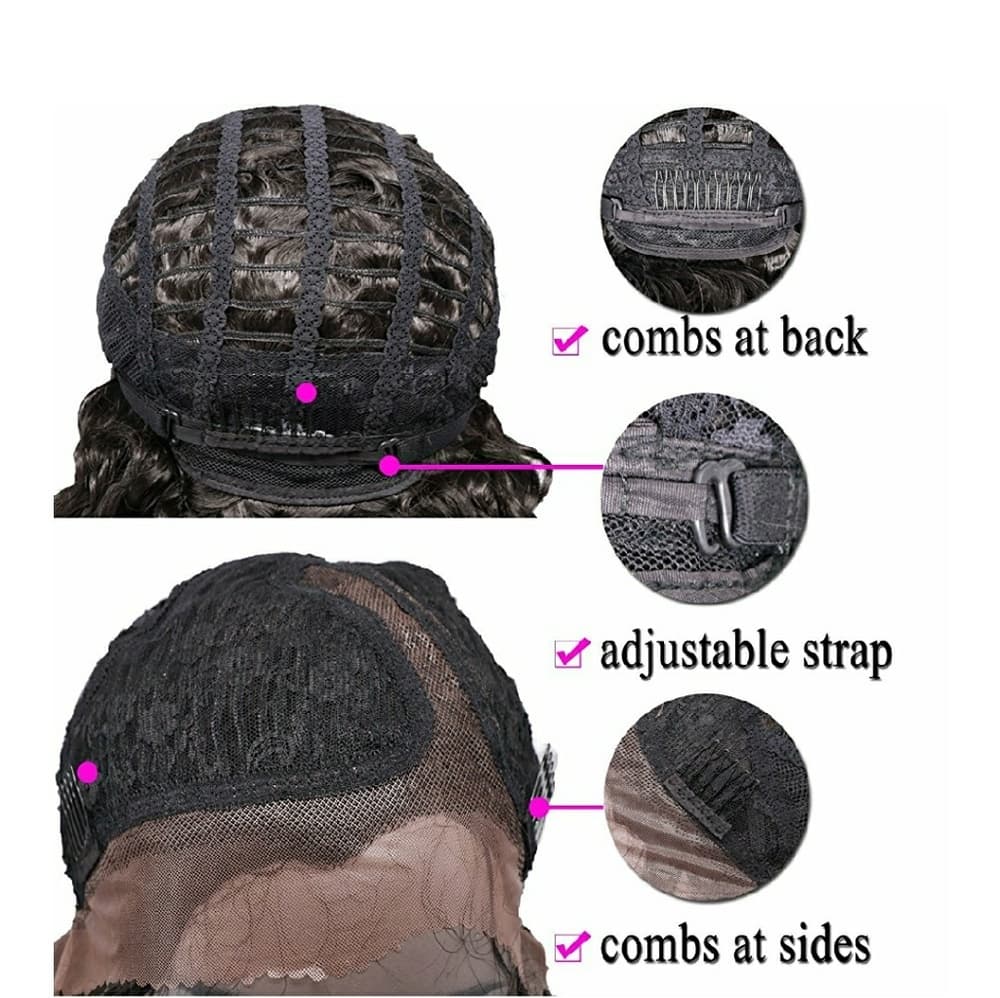 Curly Wavy Lacefront Wig 22-24inches - Thumbnail 4