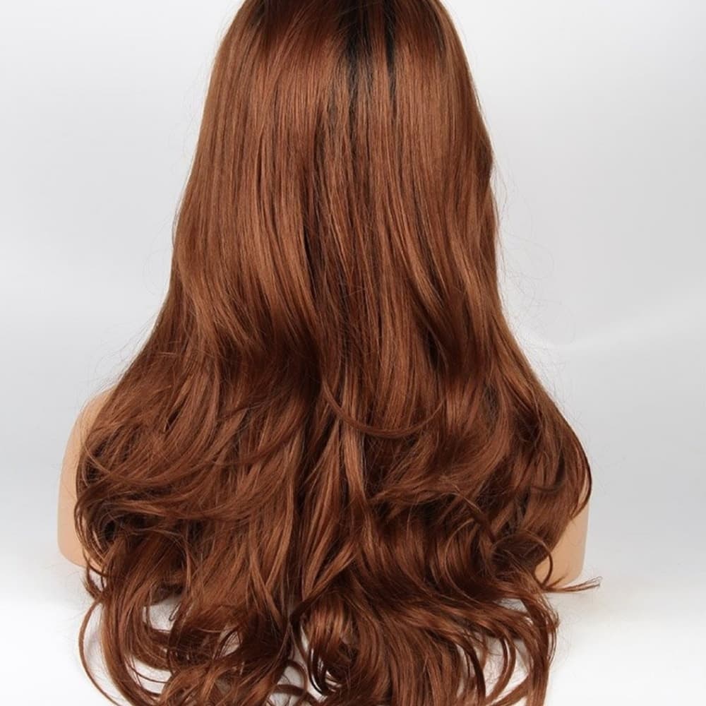 Ombre Dark Auburn lacefront Wig - Thumbnail 4