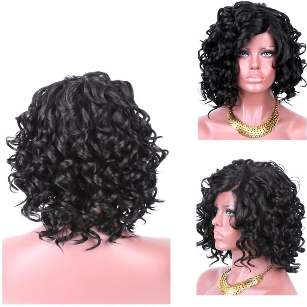 Curly Human hair Lace Front Wig