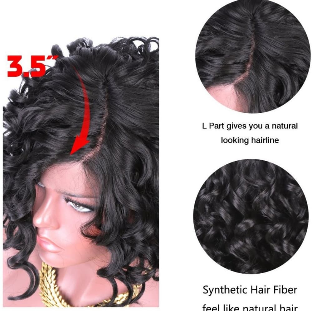 Curly Human hair Lace Front Wig - Thumbnail 2