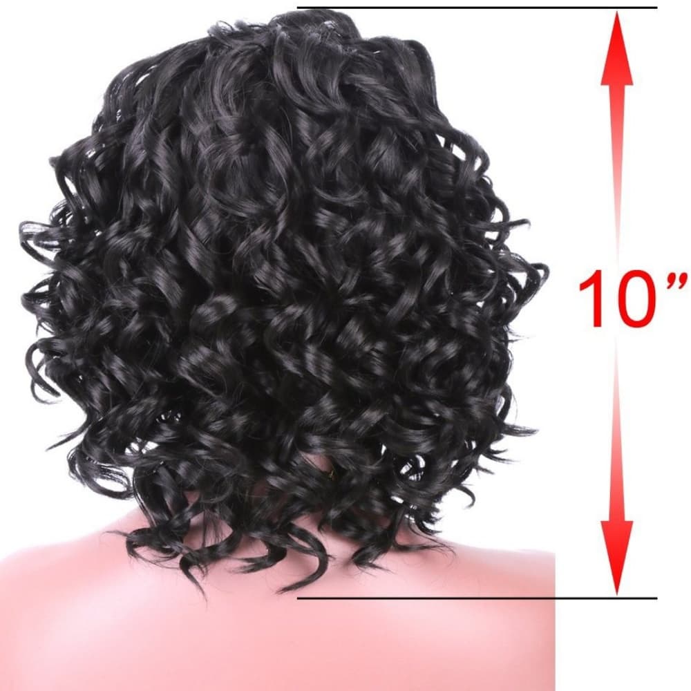 Curly Human hair Lace Front Wig - Thumbnail 3